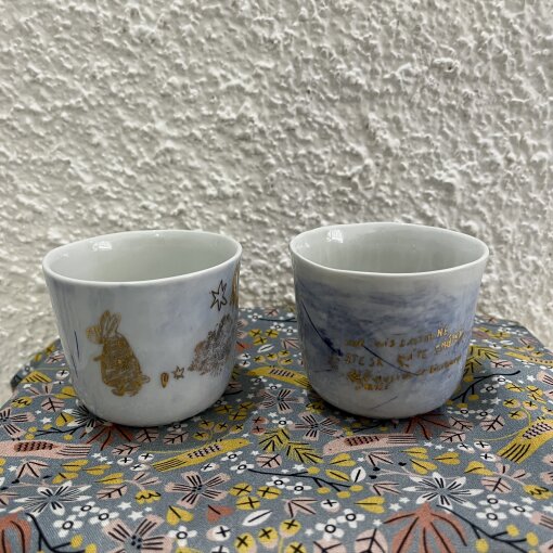 pohárek modrozlatý